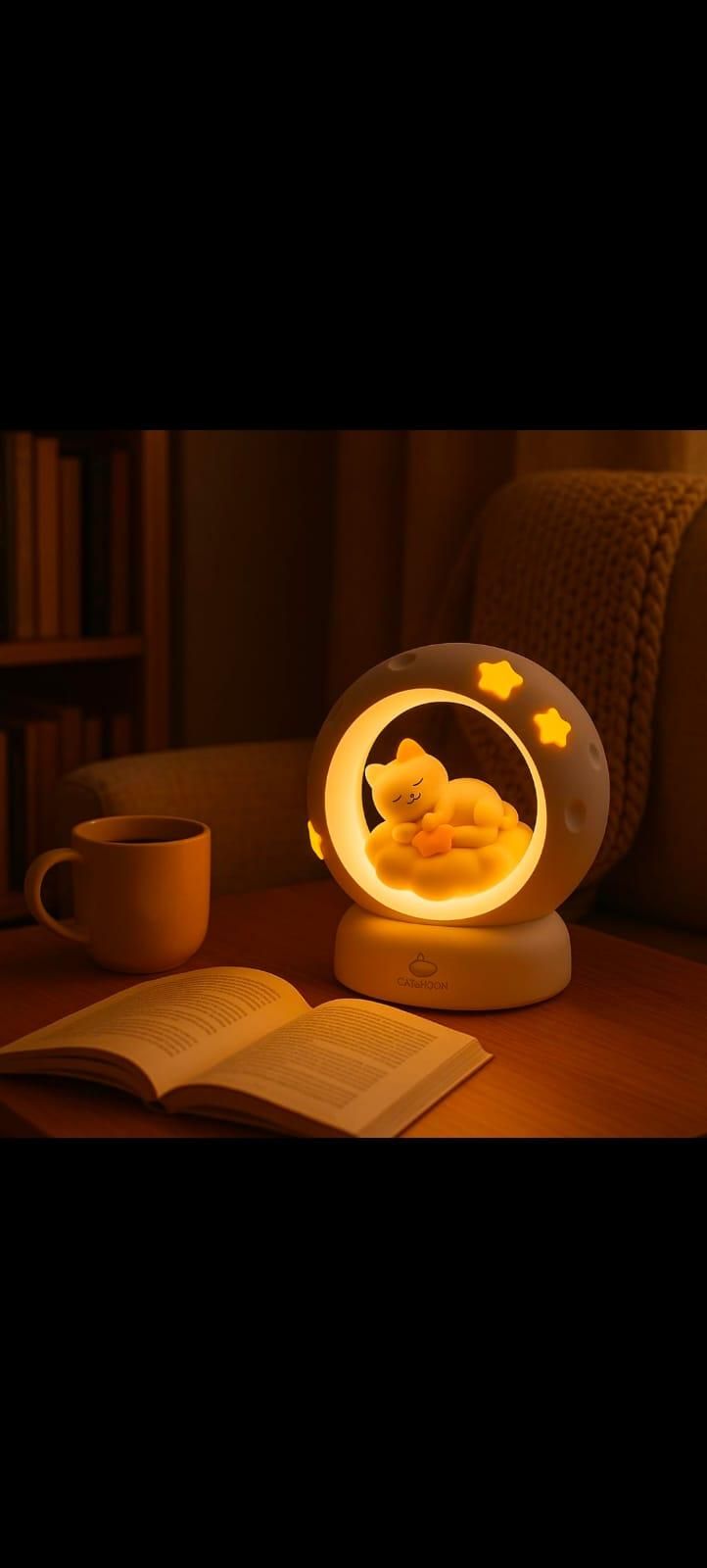 Algara Moon LED Night Lamp with 3 Brightness Modes & Touch Control